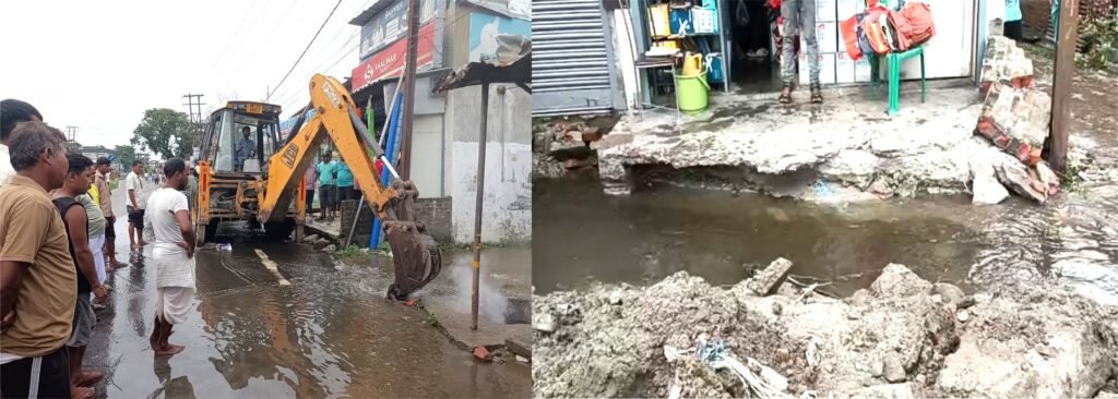 ইস্টার্ন বাইপাস সংলগ্ন ক্ষুদিরাম পল্লীতে অবৈধ নির্মাণ ভেঙে জলমুক্তি, স্বস্তির নিশ্বাস বাসিন্দাদের